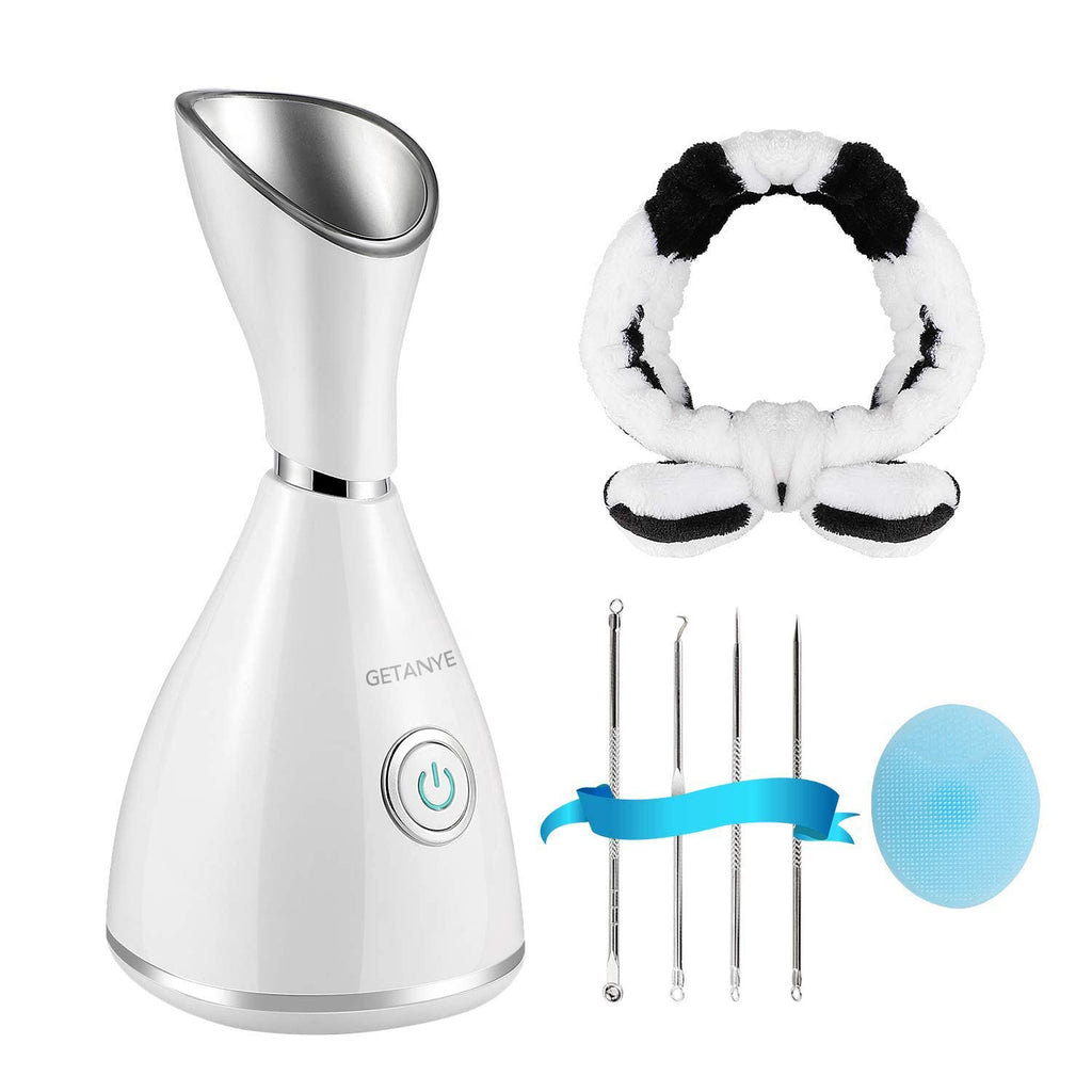 Nano Ionic Facial Steamer – Deep Pore Moisturizing Spa Humidifier with Blackhead Kit