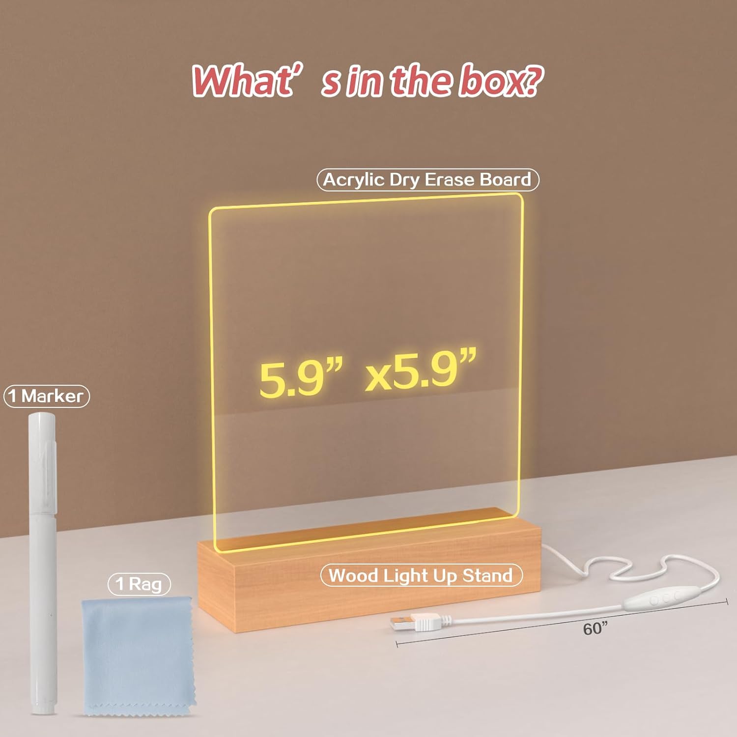 DIY Message Board Night Light – Personalized LED Writing Lamp for Gifts