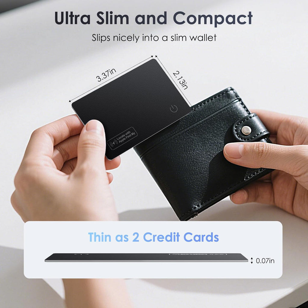 Slim Wallet Tracker Card – Apple Find My Compatible Bluetooth Item Locator