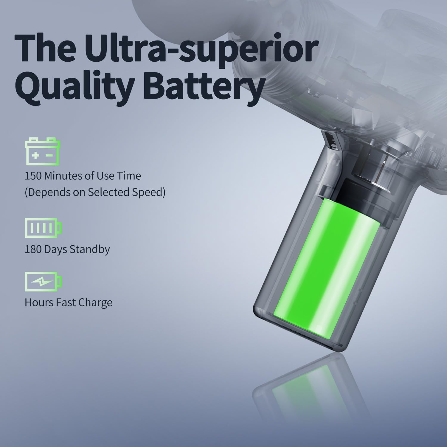 Massage Gun Deep Tissue – Portable Quiet Muscle Massager with 4 Heads