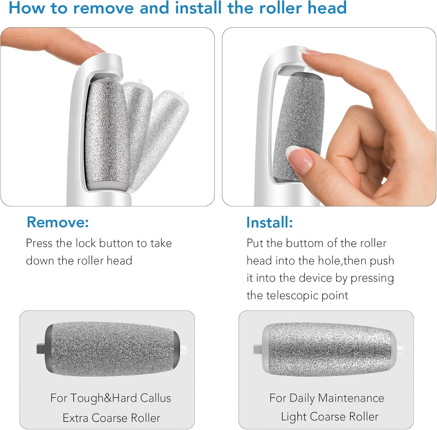 Electric Callus Remover for Feet – Professional Pedicure Foot Scrubber for Smooth Heels