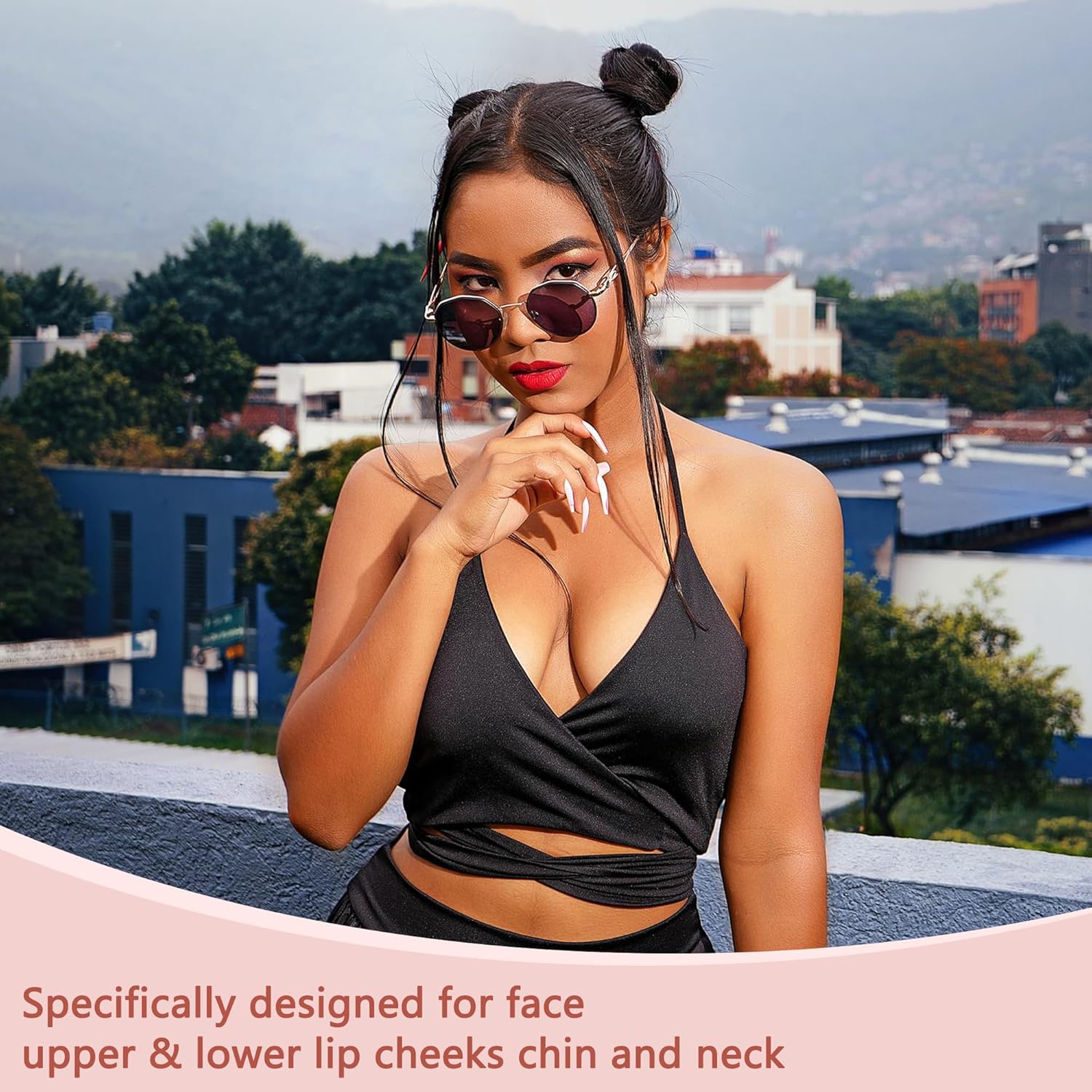 Facial Hair Remover for Women – Painless Electric Face Shaver with Light