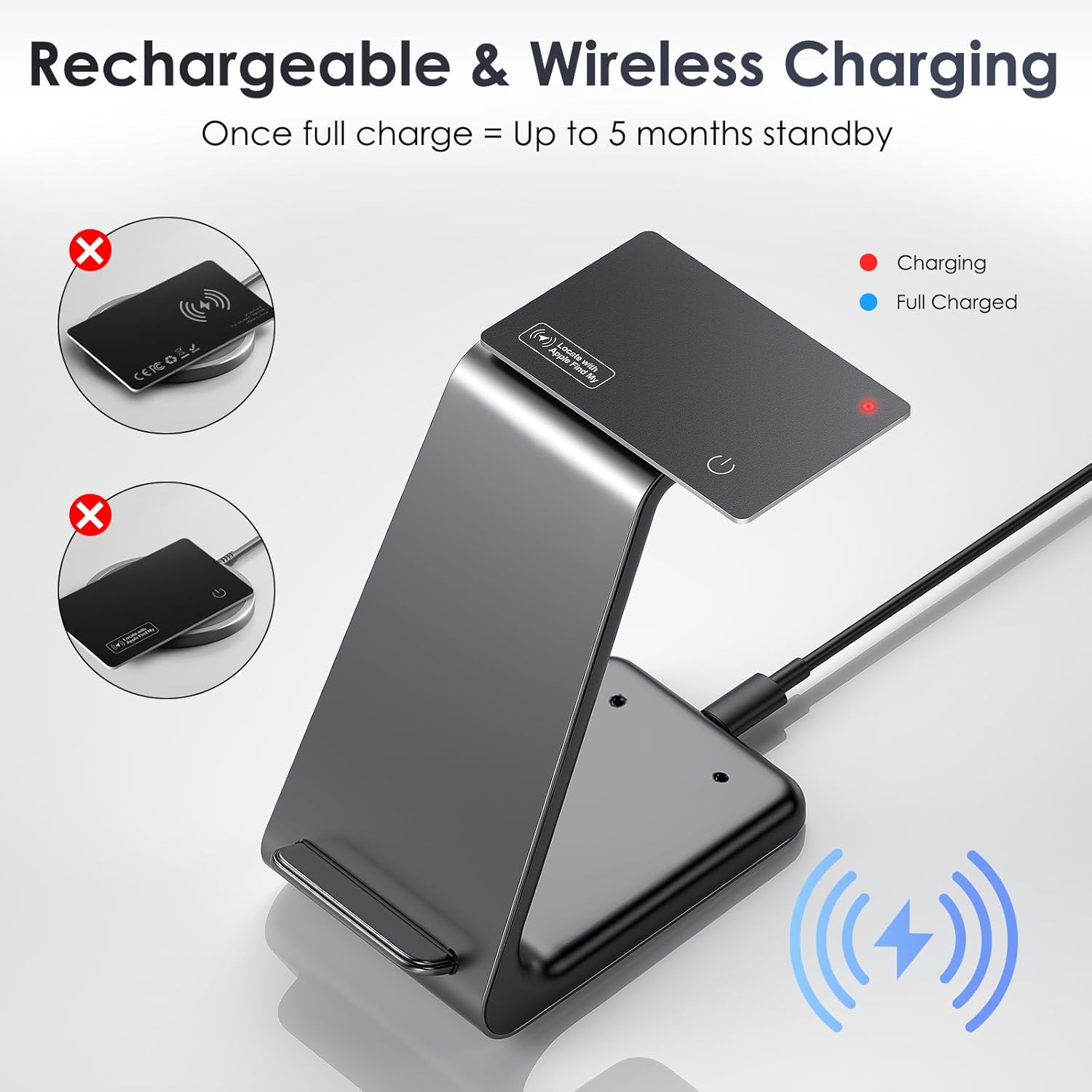 Slim Wallet Tracker Card – Apple Find My Compatible Bluetooth Item Locator