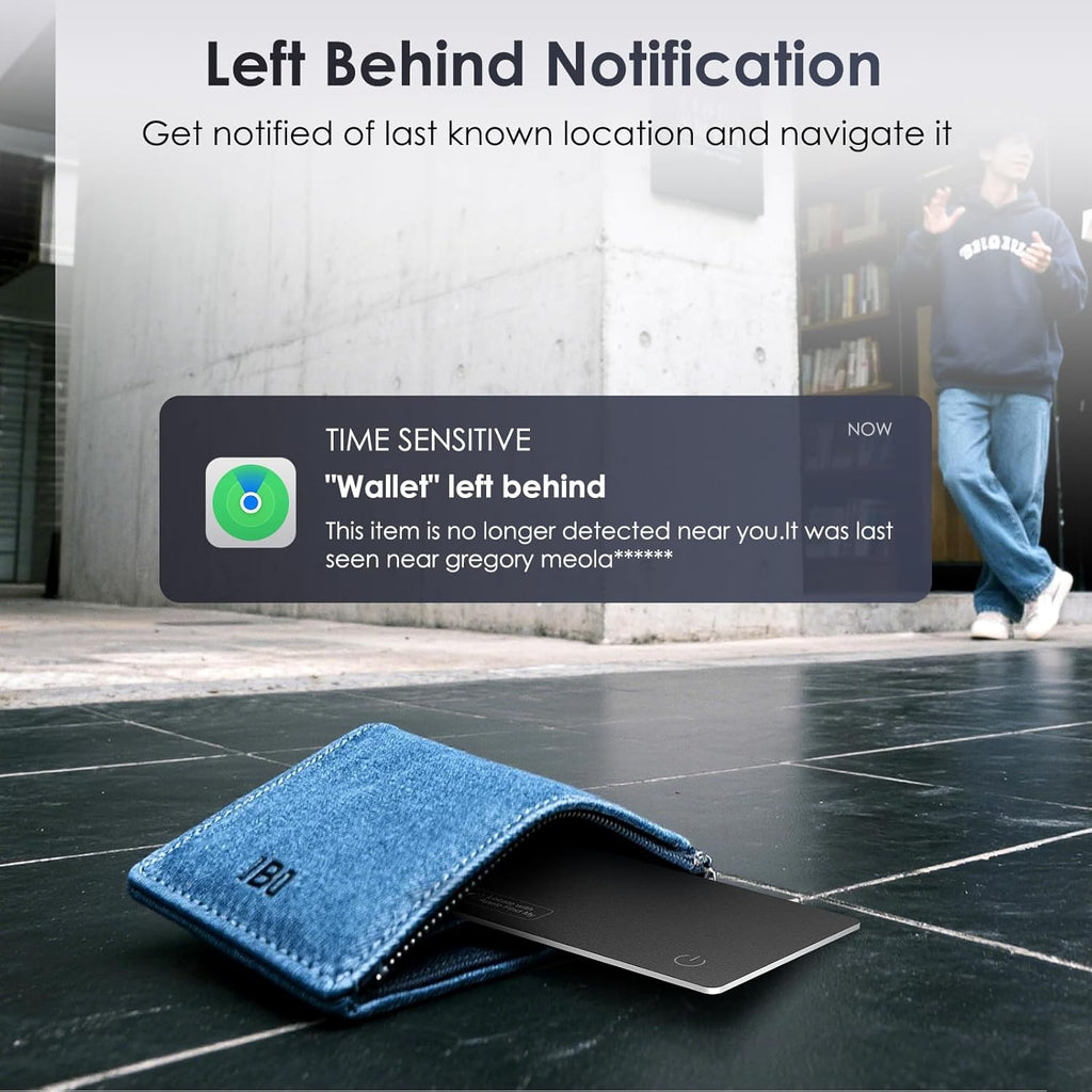 Slim Wallet Tracker Card – Apple Find My Compatible Bluetooth Item Locator