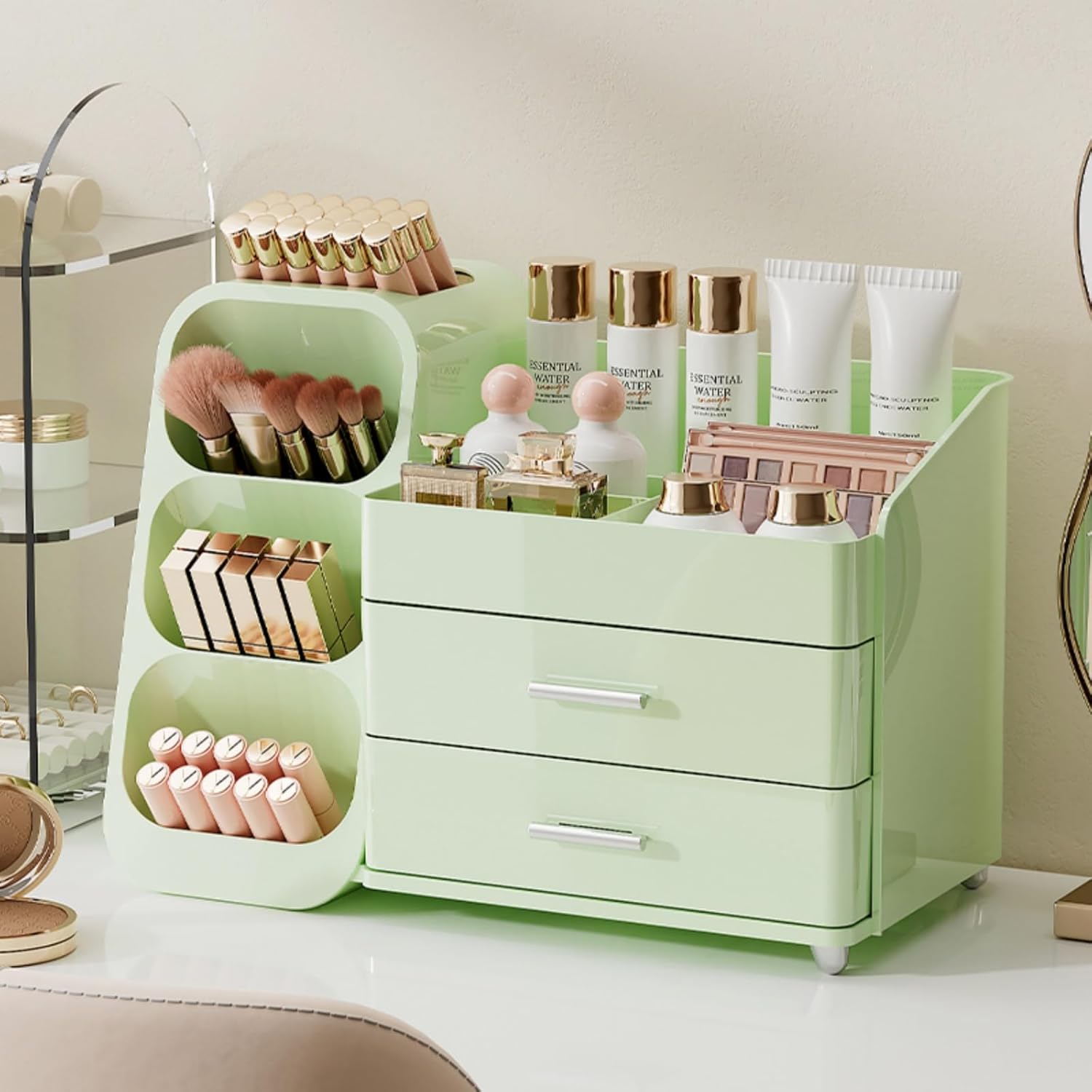 Makeup Organizer with Drawers – Vanity Cosmetic Storage Display Case