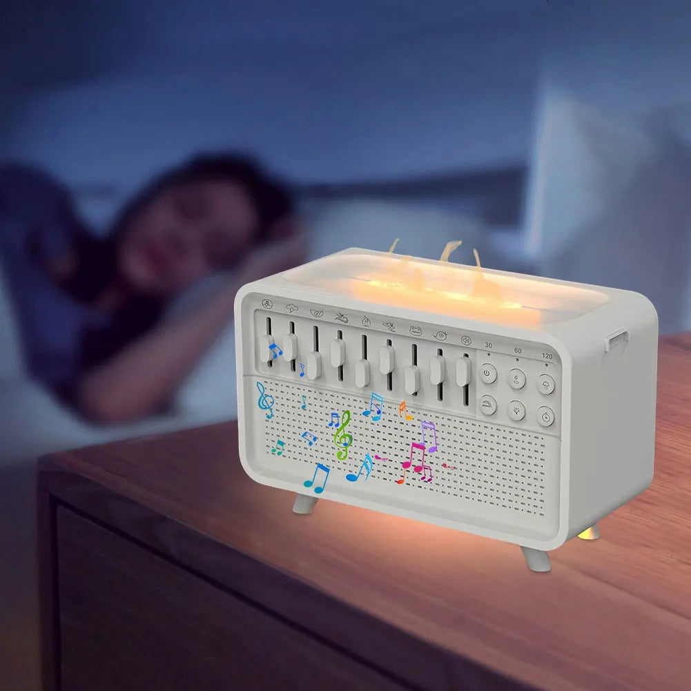 White Noise Night Light Humidifier – 3-in-1 Sleep Sound Machine, Cool Mist Diffuser & Ambient Lamp (USB Powered)