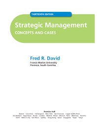 Strategic management Concepts and Cases 13th Edition, Fred R. David PDF Edition