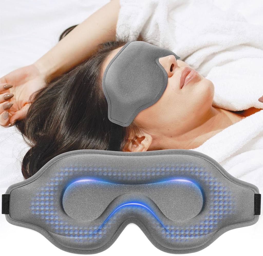 Weighted Sleep Eye Mask – 3D Blackout Eye Mask for Deep Sleep