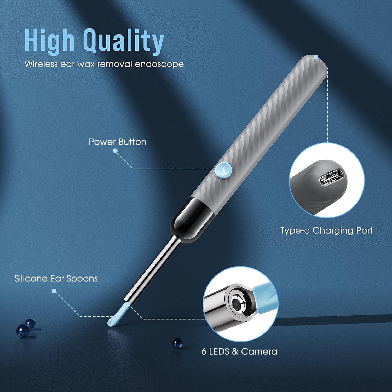 Ear Wax Removal Tool with Camera – 1080P Ear Cleaning Kit for iOS & Android