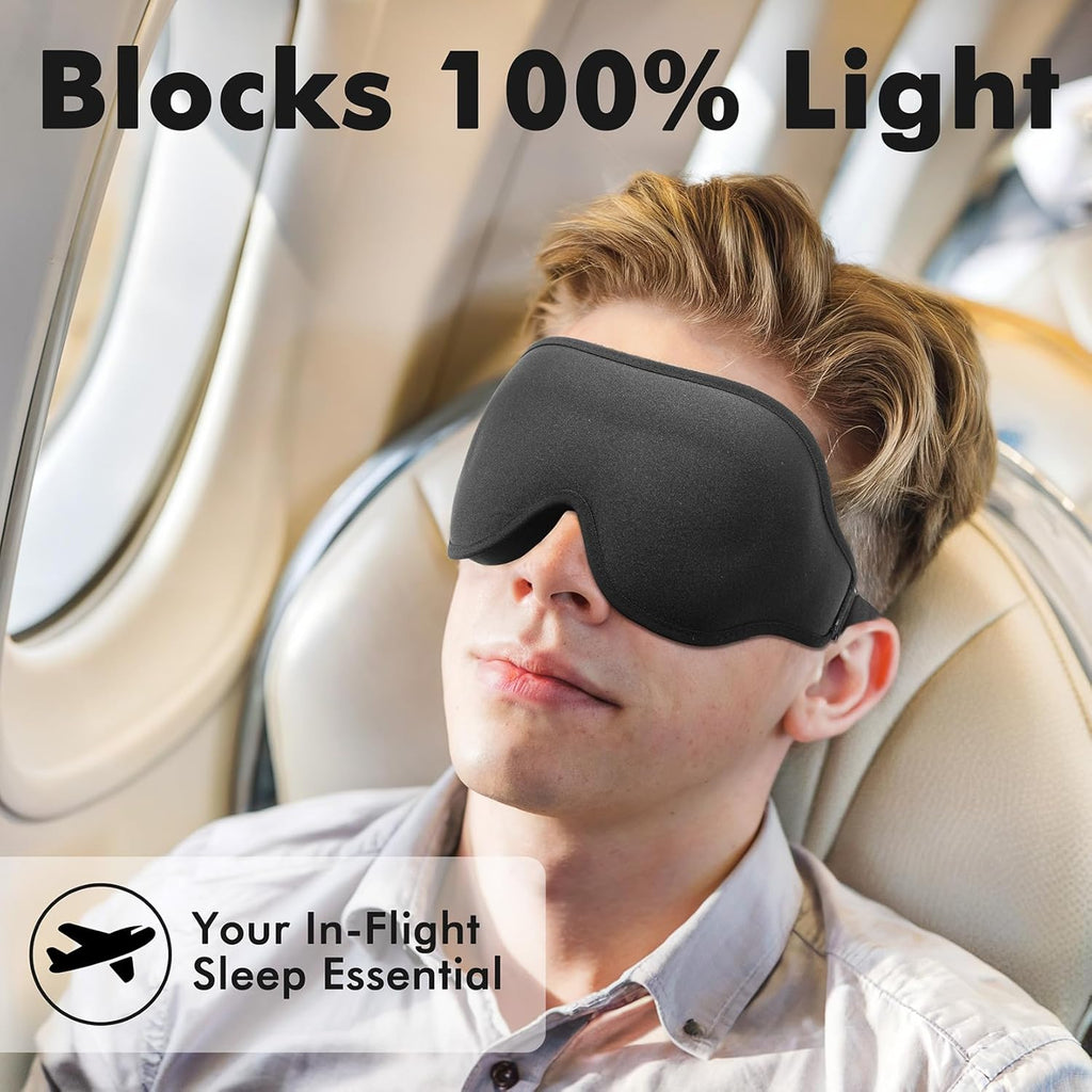 Weighted Sleep Eye Mask – 3D Blackout Eye Mask for Deep Sleep