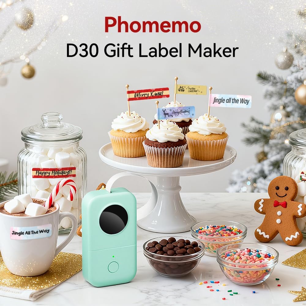 Portable Label Maker – Phomemo D30 Mini Bluetooth Thermal Printer